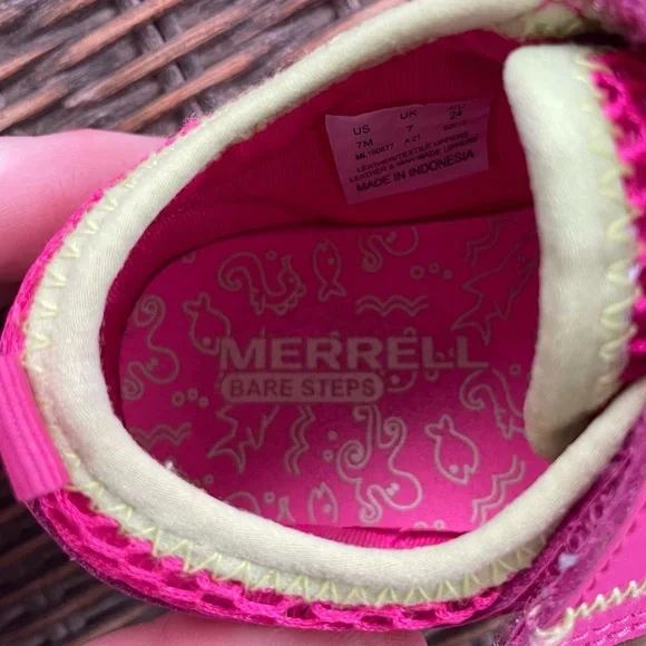 Merrell Baby Girl Bare Steps H2O Sneakers Water Sandals Very Gently Used - Picture 7 of 10